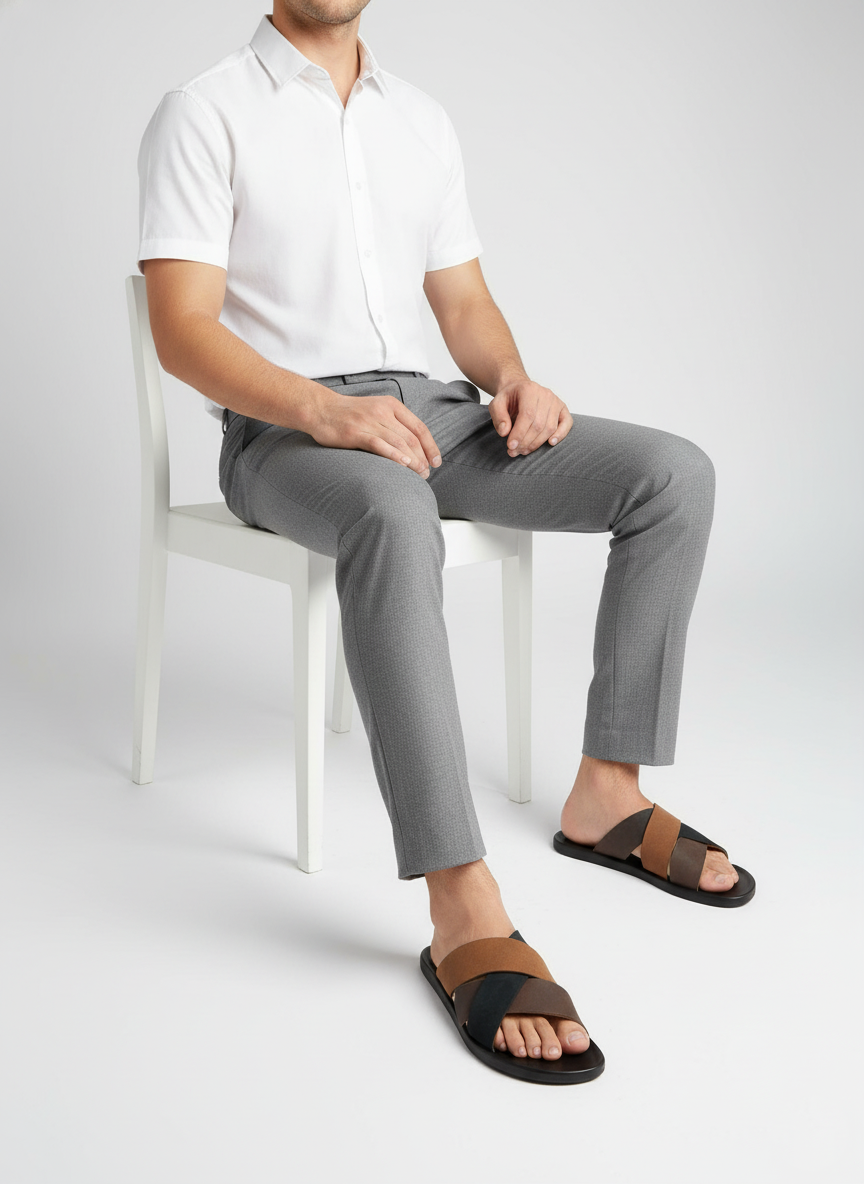 CODE-1515 PREMIUM SUEDE LEATHER SANDAL - Thumbnail 4