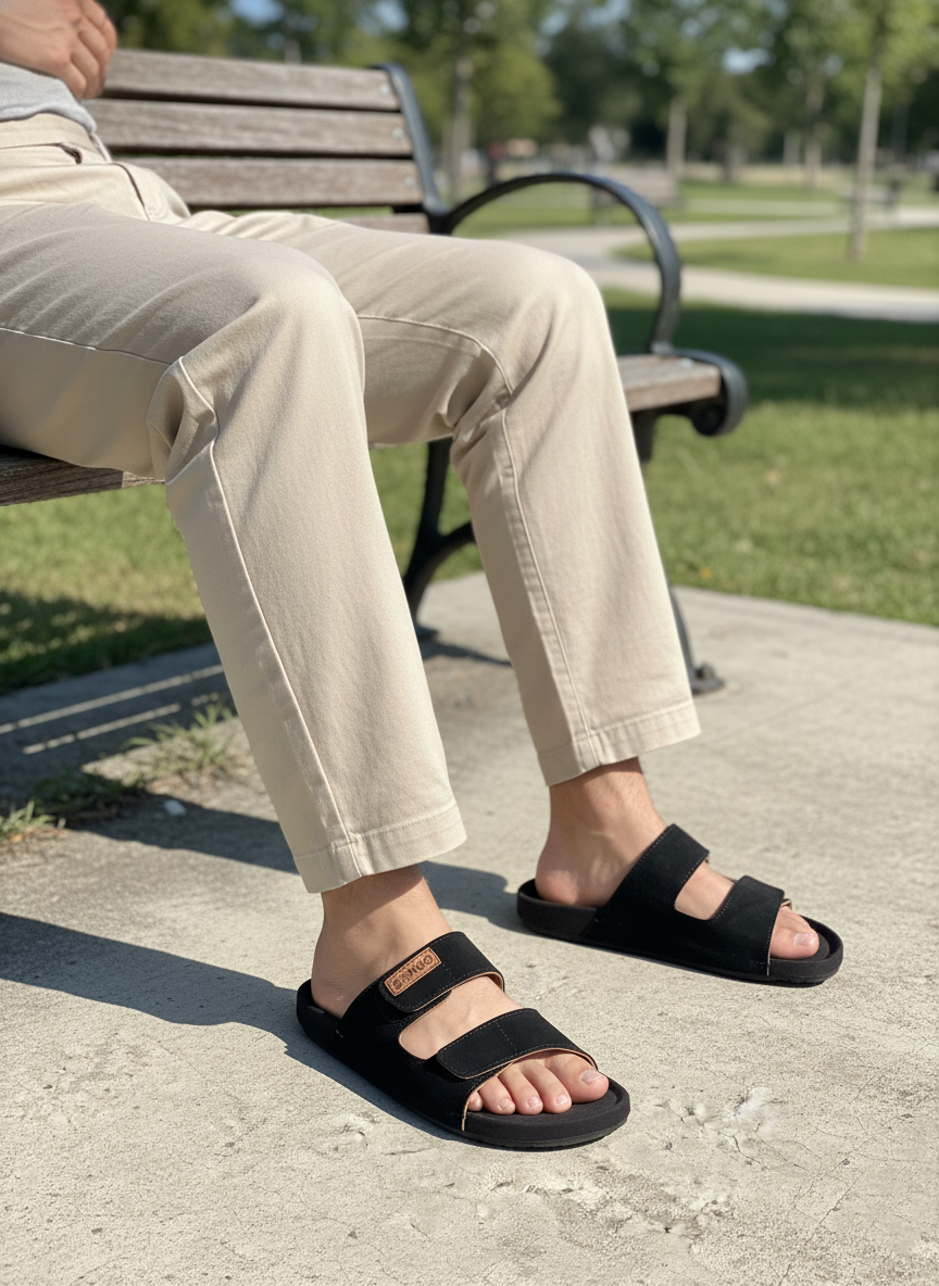 Code-1513 Premium Suede Leather Casual Sandal - Thumbnail 5