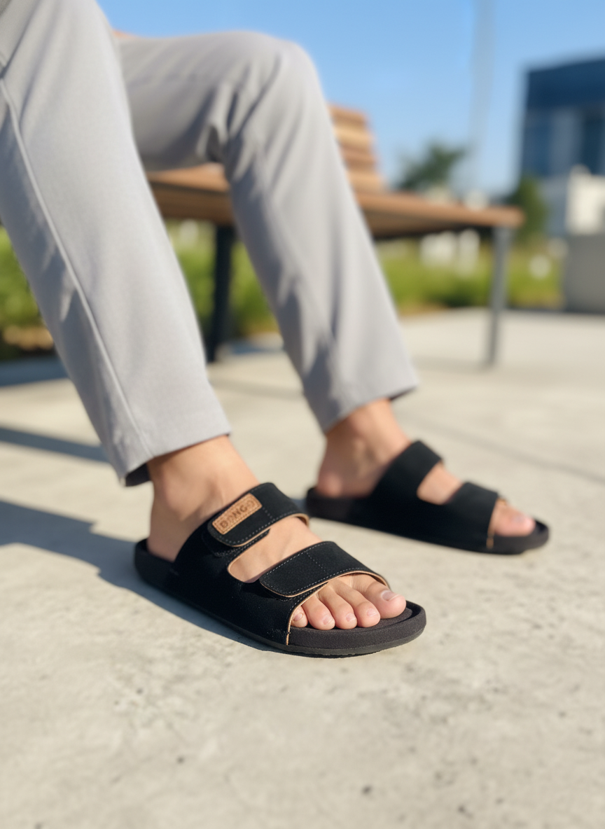 Code-1513 Premium Suede Leather Casual Sandal - Thumbnail 4