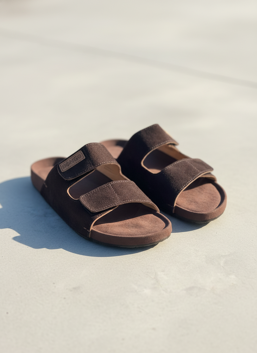 Code-1513 Premium Suede Leather Casual Sandal - Thumbnail 3