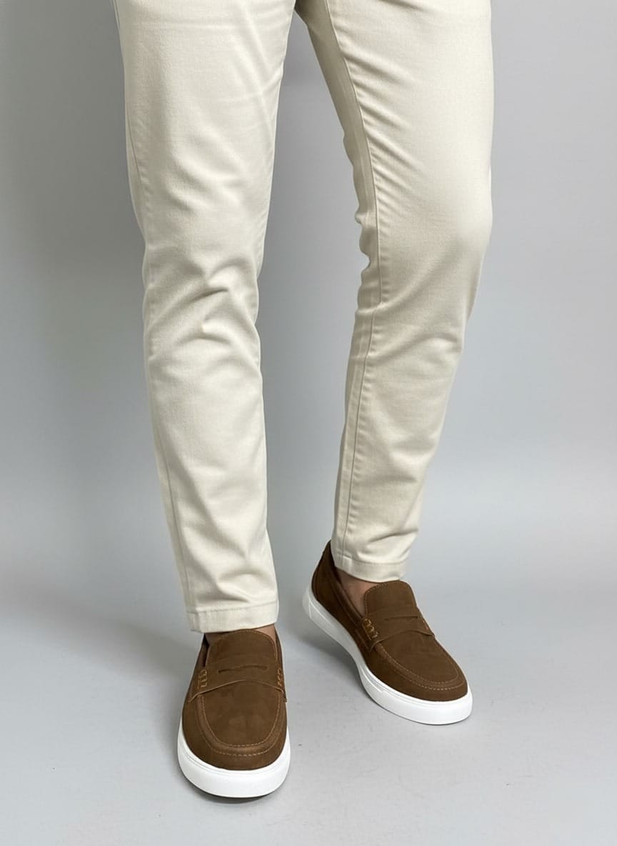 Code-508 Premium Neubuk Leather Casual Loafer - Thumbnail 4